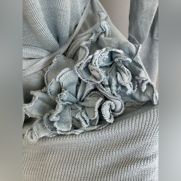 Vintage Sandra Angelozzi wrap around silk/cotton blend knit top. - Picture 2 of 8